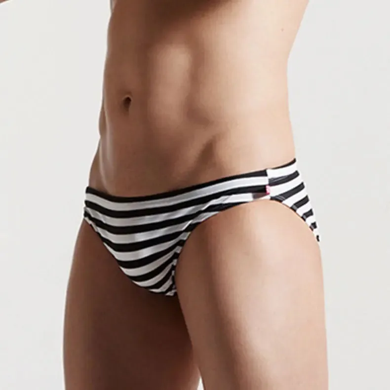 B&W Stripes Swim Brief