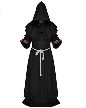 Black Deluxe Monk Robe