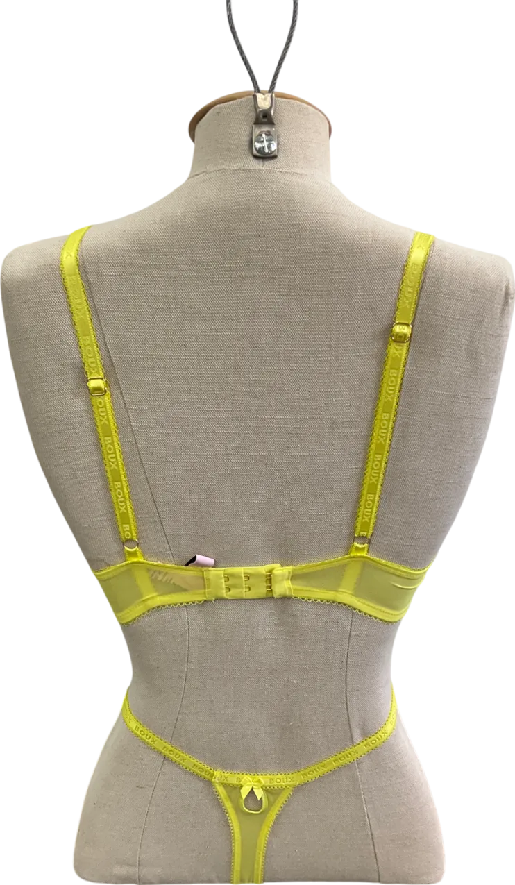 boux avenue Yellow Gracey Balconette Bra & Thong UK 30B