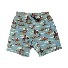 Cinch Men's Light Blue Cowboy Desert Print Swim Trunk MB58135002