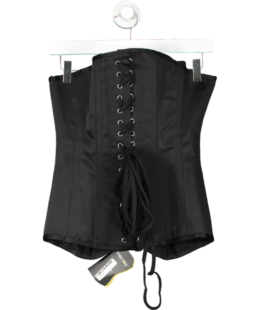 Corset Story Black Lace Up Corset UK 10