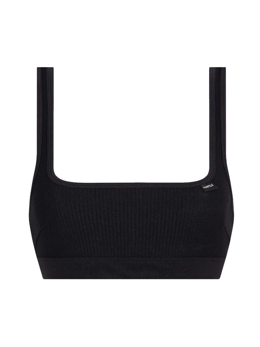 Cotton Comfort Bralette - Black