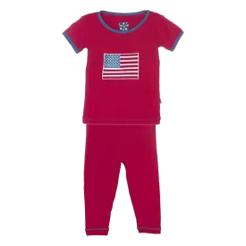 Crimson American Flag