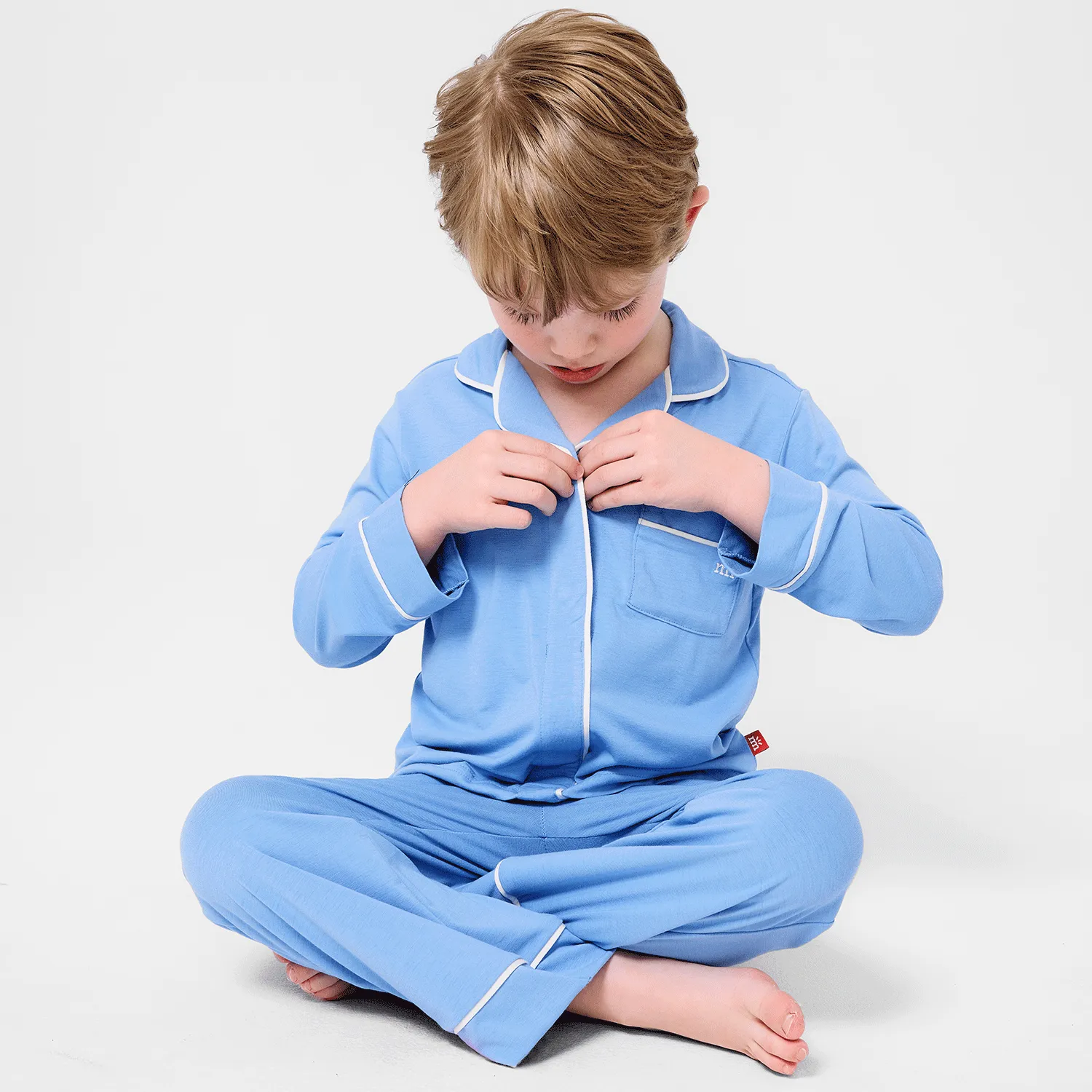 deep emerald RightFit™ magnetic classic with a twist kids pajama set