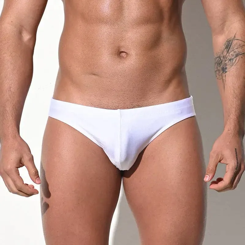 DESMIIT men Swim Briefs Low Waist Sexy High Elastic