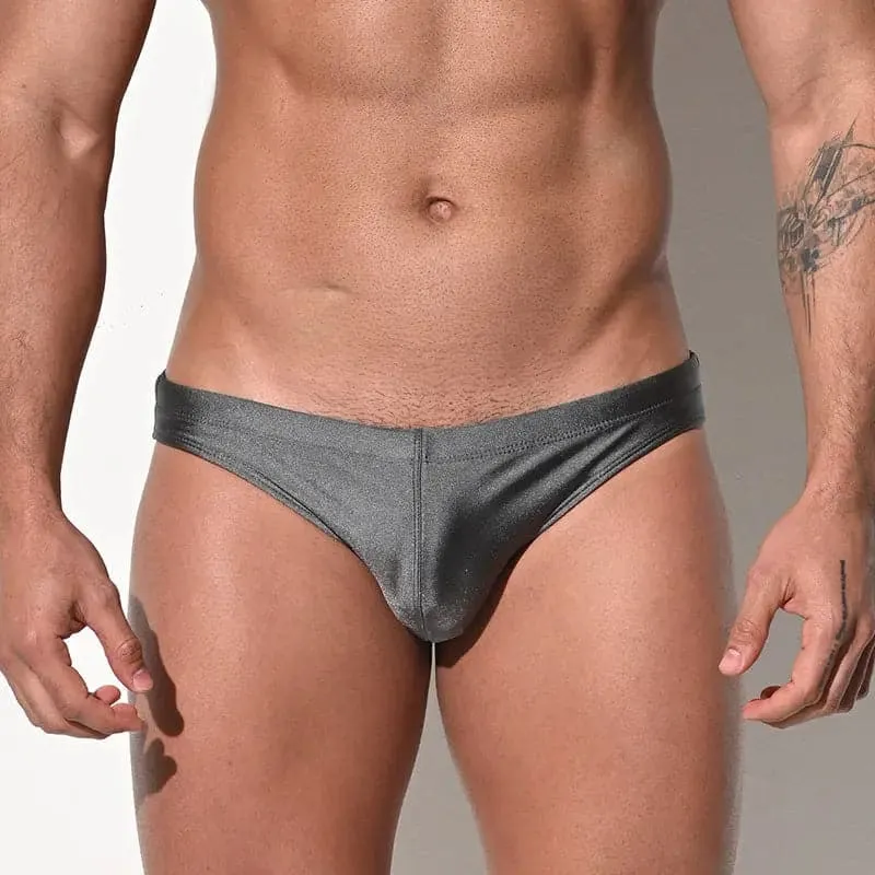 DESMIIT men Swim Briefs Low Waist Sexy High Elastic