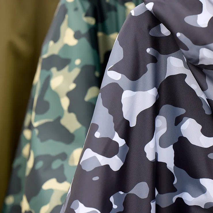 drytino Black Camouflage Shell with Grey Lining - Long Sleeved Robe