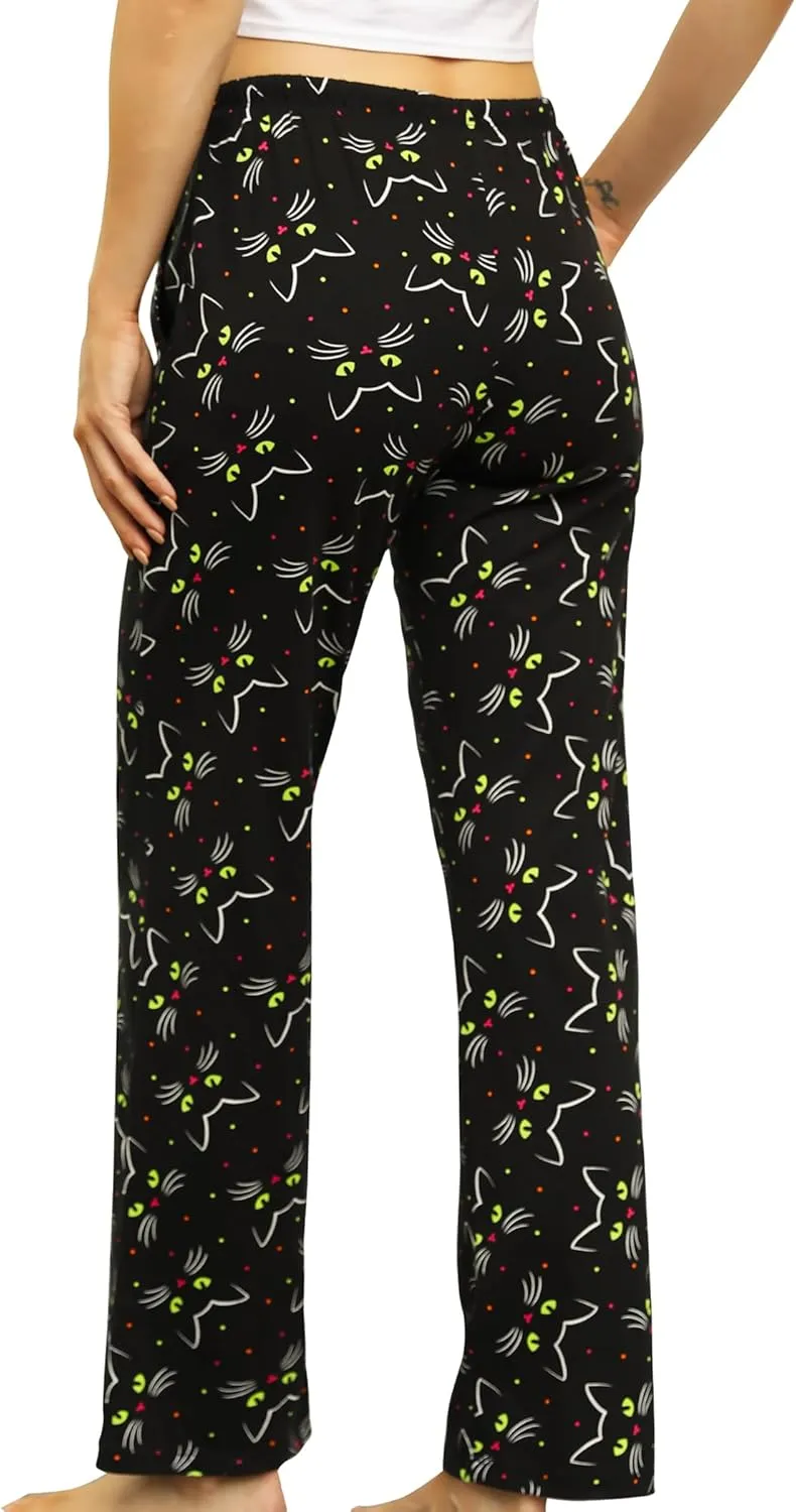 ENJOYNIGHT Women Cotton Lounge Pants Comfy Pajama Bottoms With Pockets&Drawstring