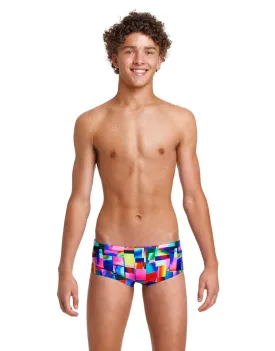Funky Trunks Boys Patch Panels Swim Trunks