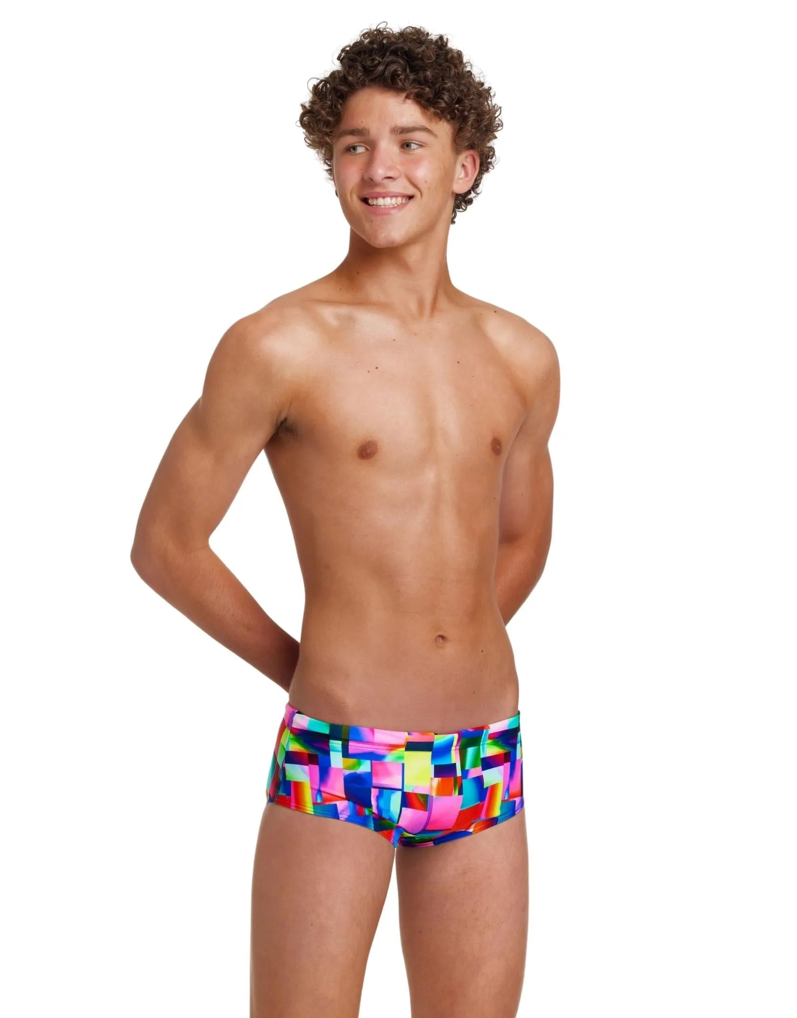 Funky Trunks Boys Patch Panels Swim Trunks