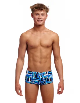 Funky Trunks Boys Polar Caps Sidewinder Swim Trunks - Blue