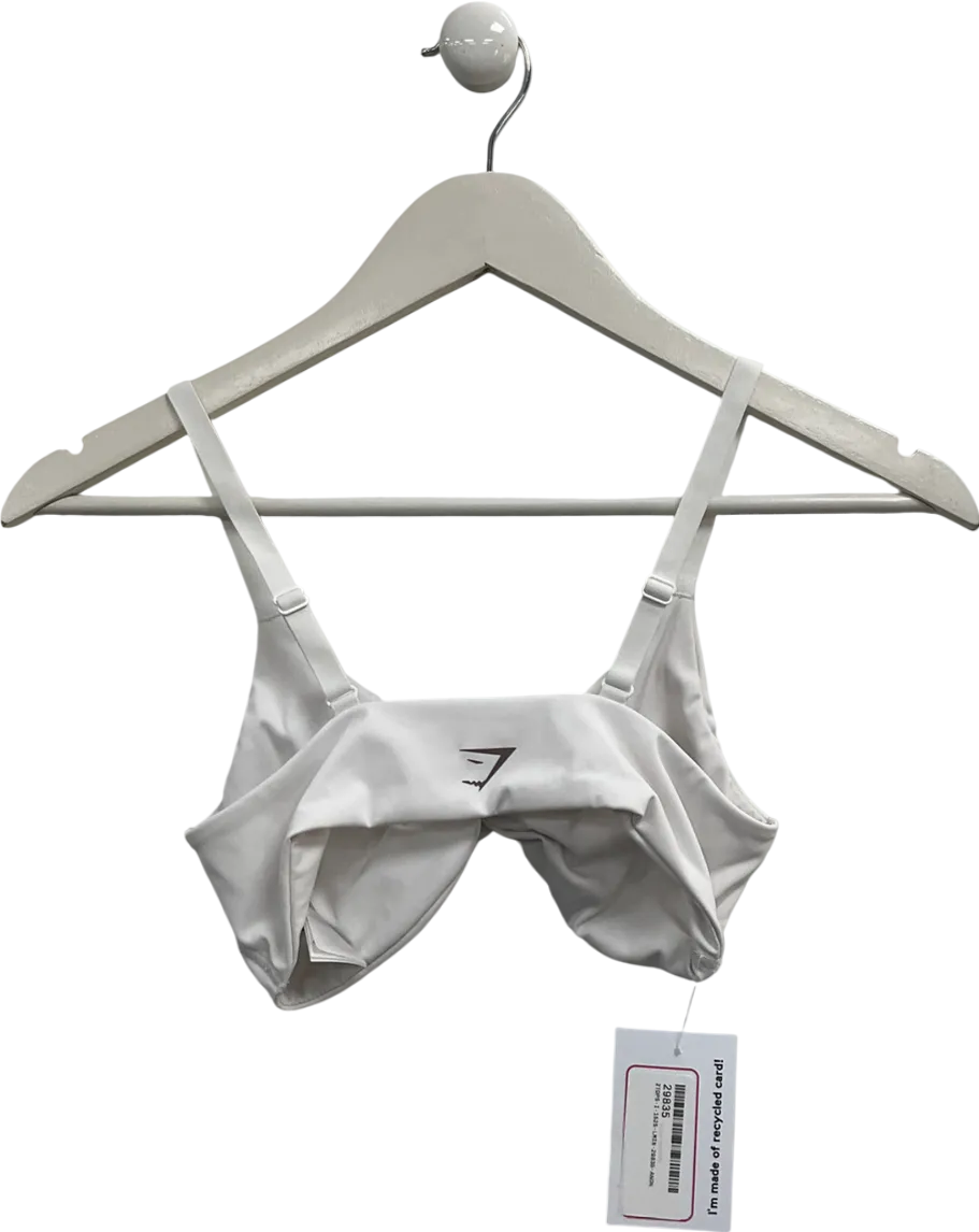 gymshark White Twist Front Bralette UK S