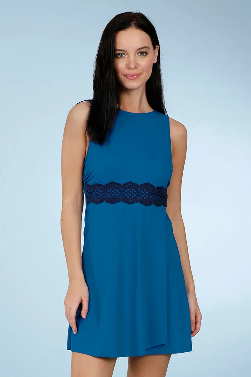 Halter Back Swim Dress