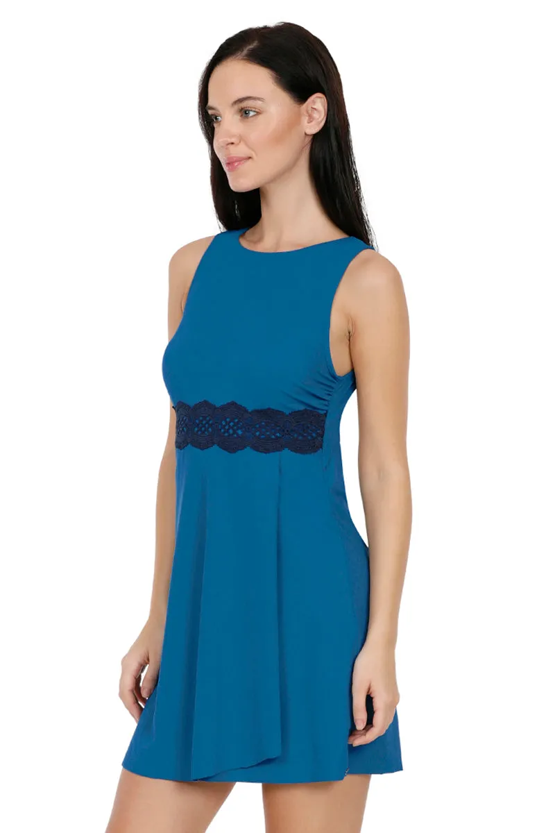 Halter Back Swim Dress