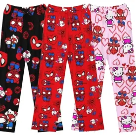 Hello Kitty Spider - Cotton Loose Pajama - Pants Trousers Cartoon Sleep Bottoms - Lounge Wear
