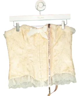 House of CB Ivory Metallic Jacquard Corset UK 10