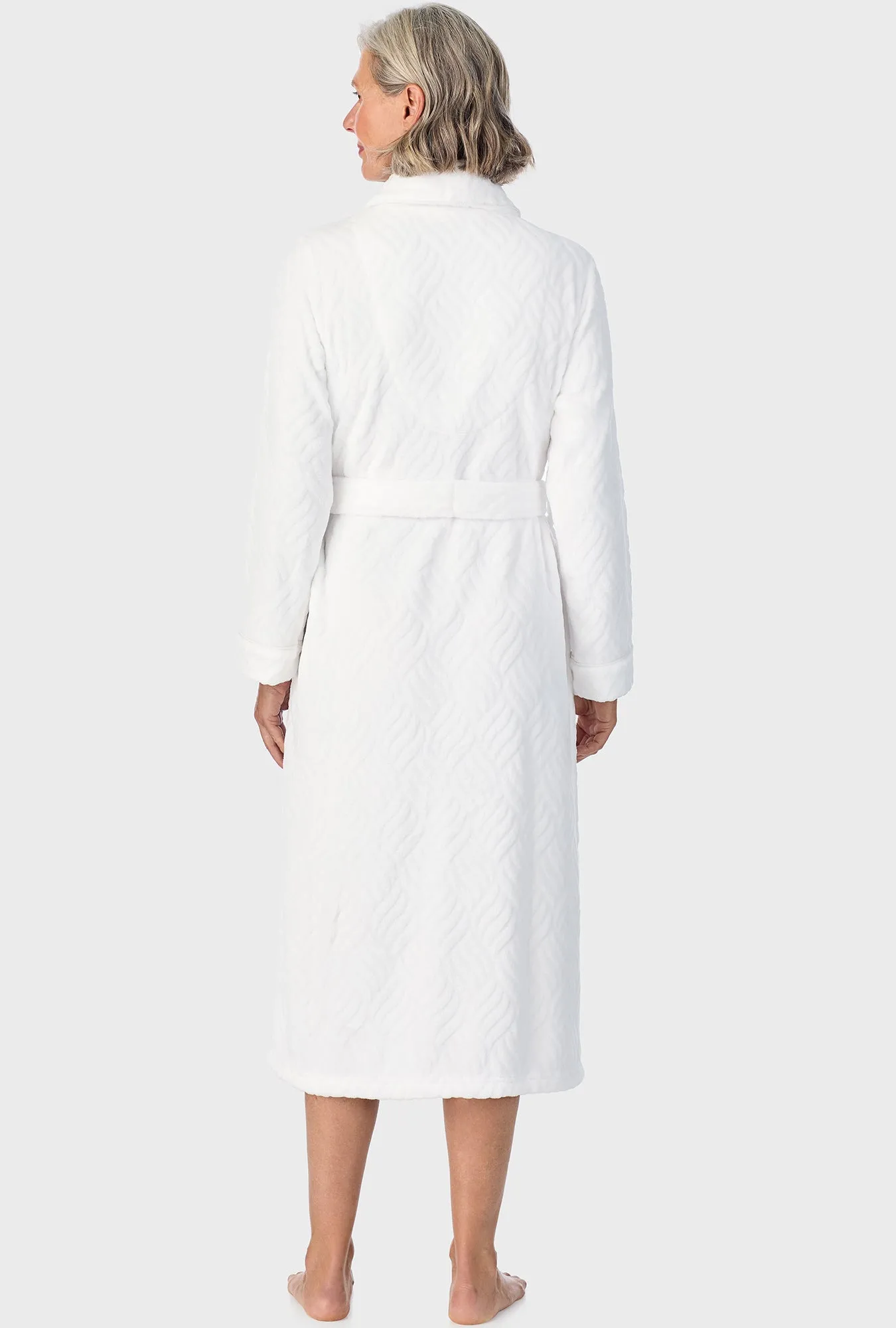 Ivory Chenille Wrap Robe