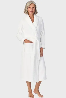 Ivory Chenille Wrap Robe