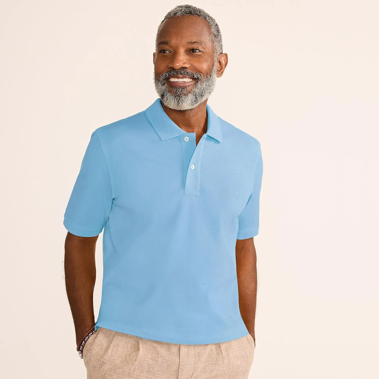 Lands' End Men's Short Sleeve Comfort-First Mesh Polo Shirt