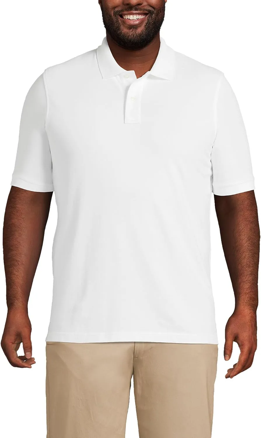 Lands' End Men's Short Sleeve Comfort-First Mesh Polo Shirt