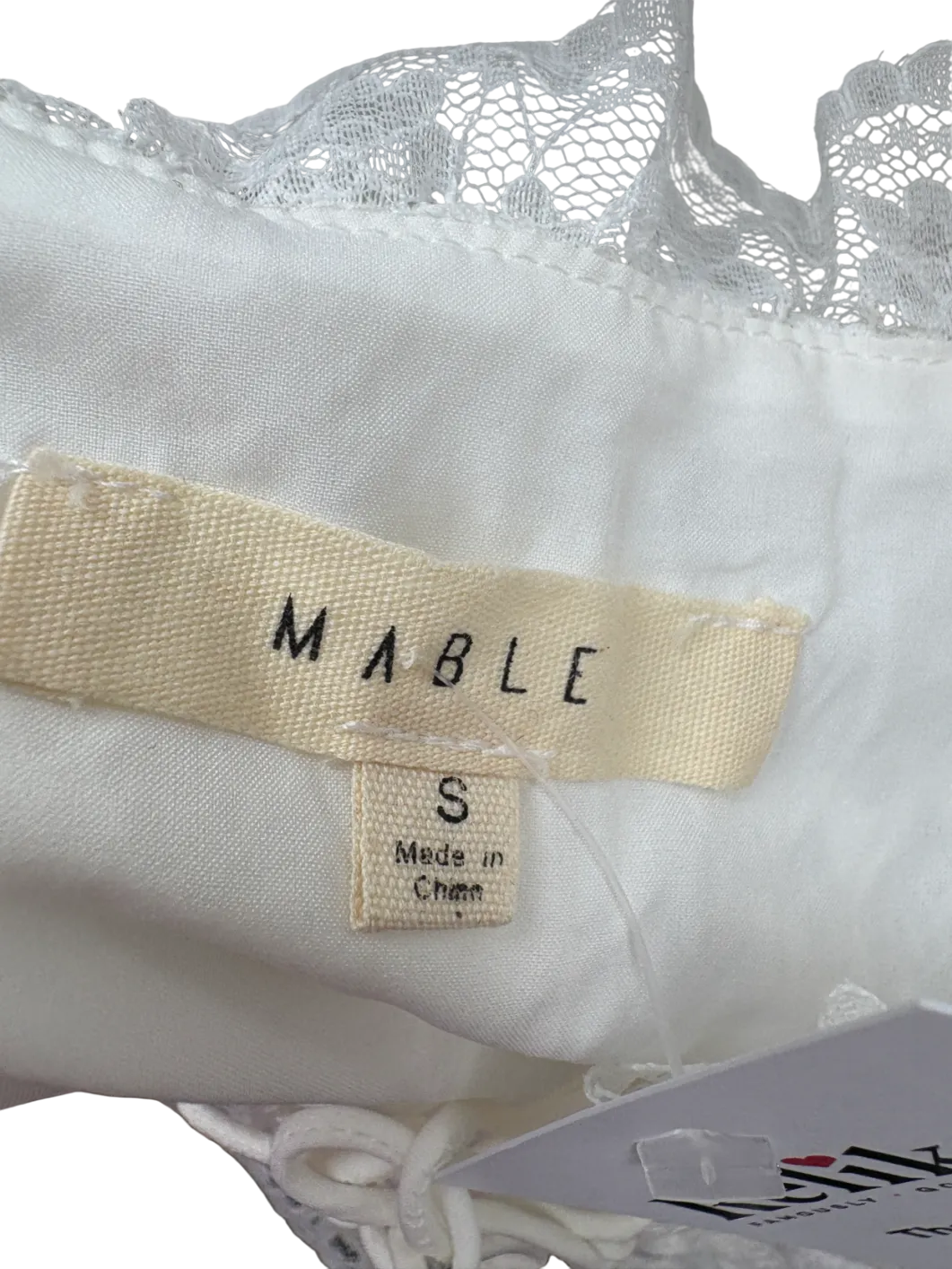 Mable White Lace Corset Top UK S