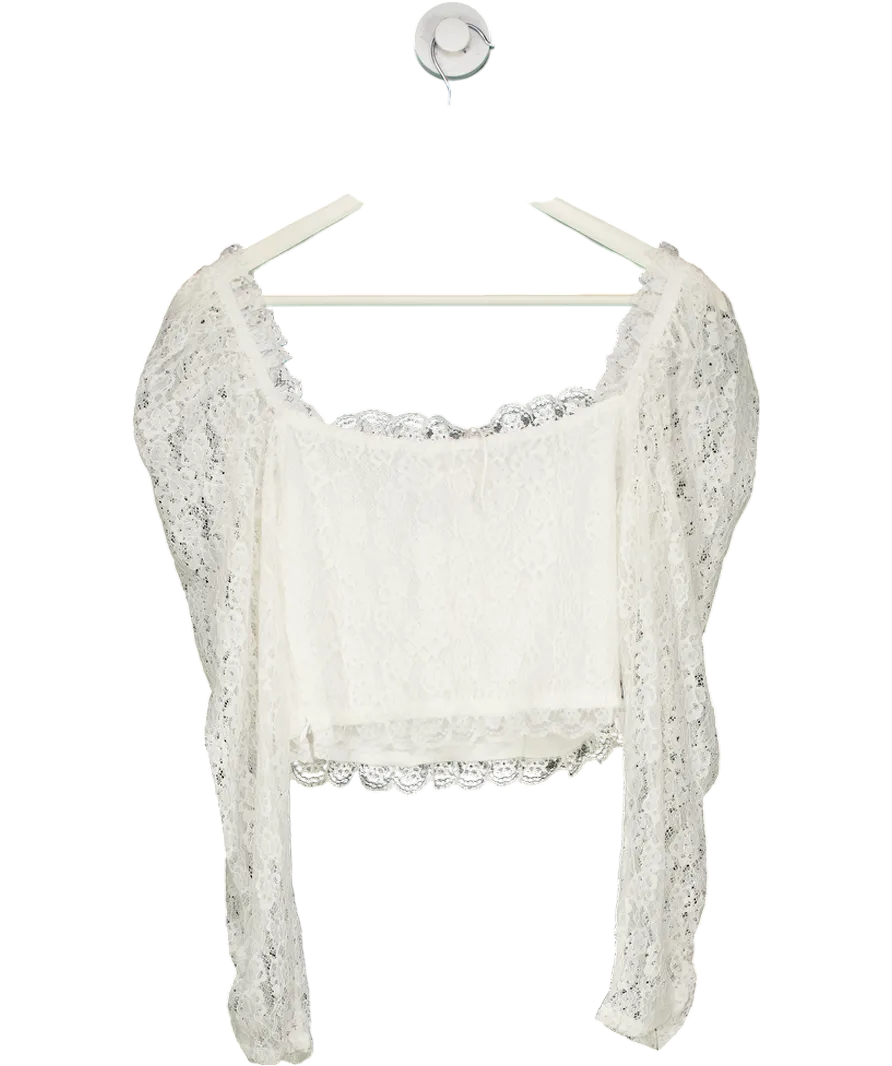 Mable White Lace Corset Top UK S