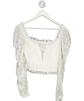 Mable White Lace Corset Top UK S