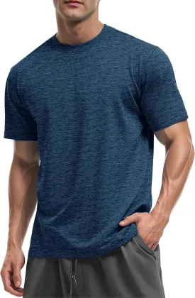 MAGCOMSEN Men's Short Sleeve Sun Protection Shirts Quick Dry Athletic T-Shirts Hiking Running Workout Gym Rash Guard