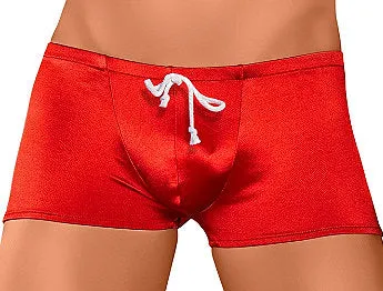 Male Power Mini Square Cut Drawstring Swim Trunk Clearance