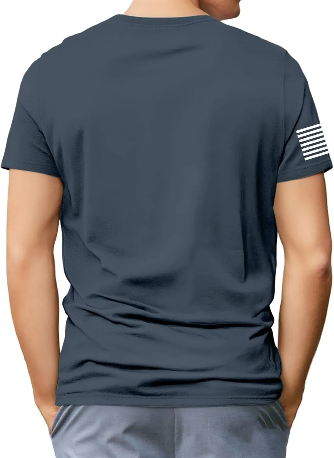Men's American Flag Shirt Sleeve 1776 USA Graphic Dry Fit Cotton Comfortable T-Shirts 4th of July Shirt