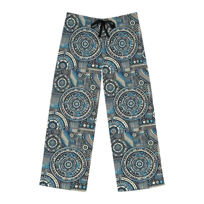 Mens Bluish Geometrical Pajama Pants Ultimate Comfort