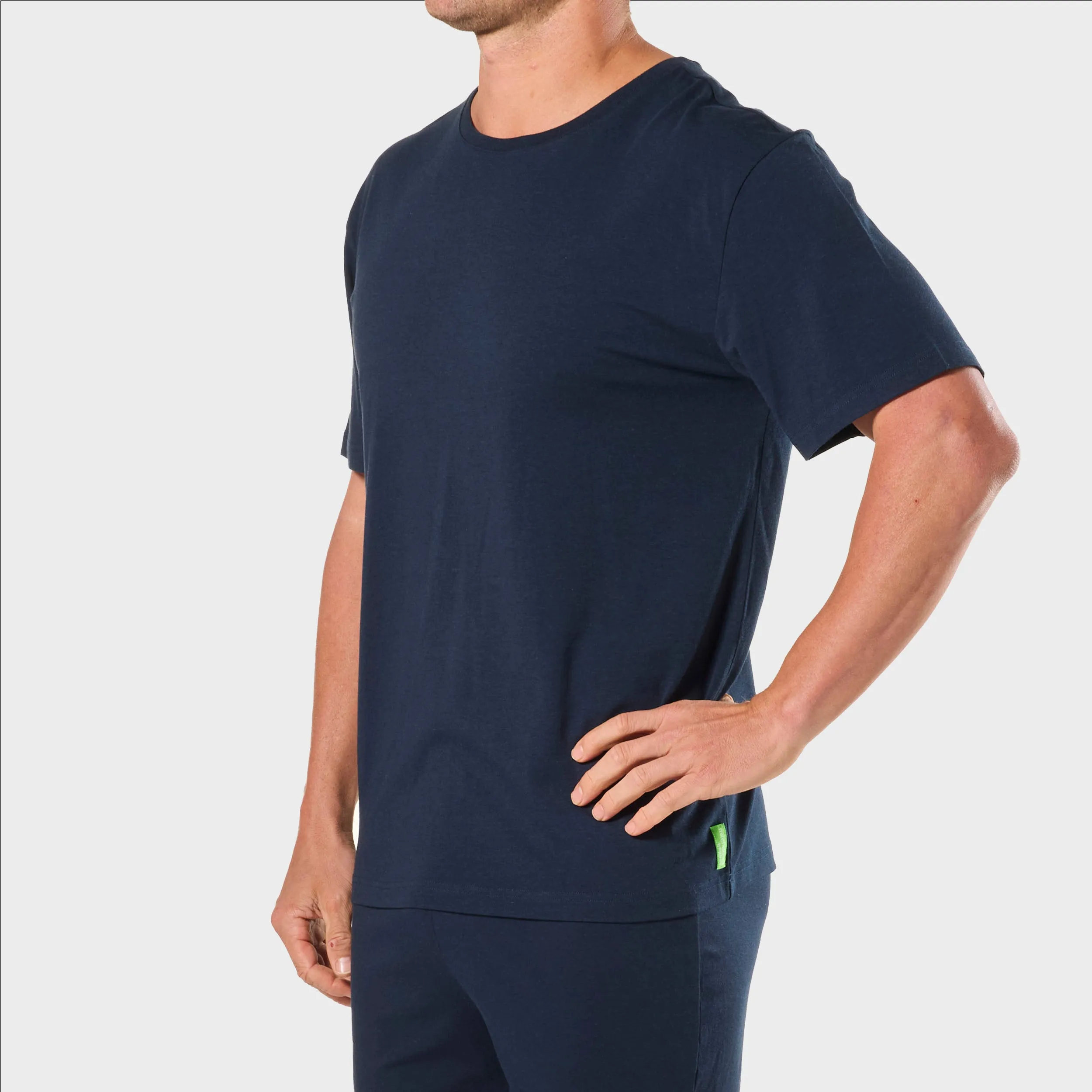 Men's Soft Bamboo Crew Neck Sleep Tee - Navy
