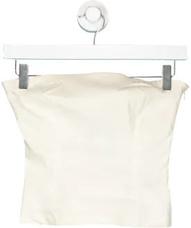NA-KD Cream Classic Corset Top UK 6
