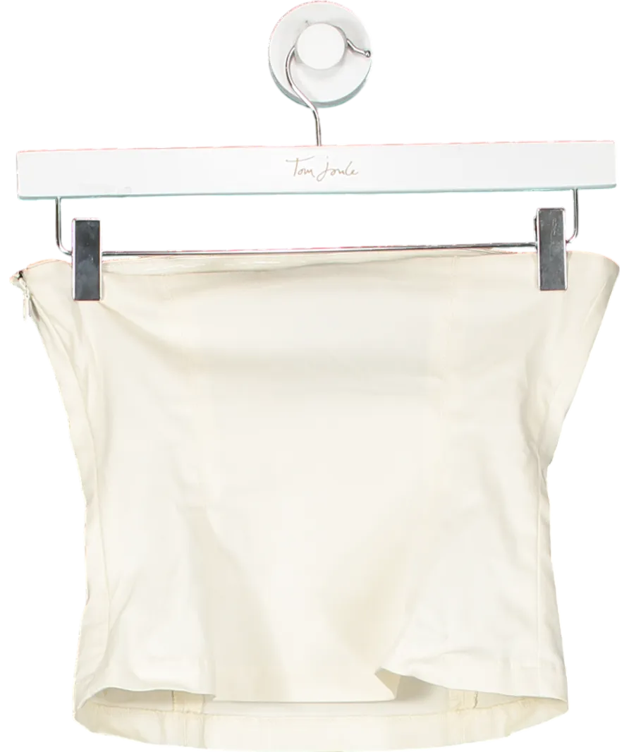NA-KD Cream Classic Corset Top UK 6