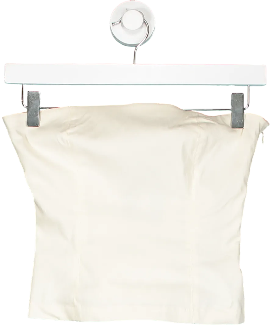 NA-KD Cream Classic Corset Top UK 6