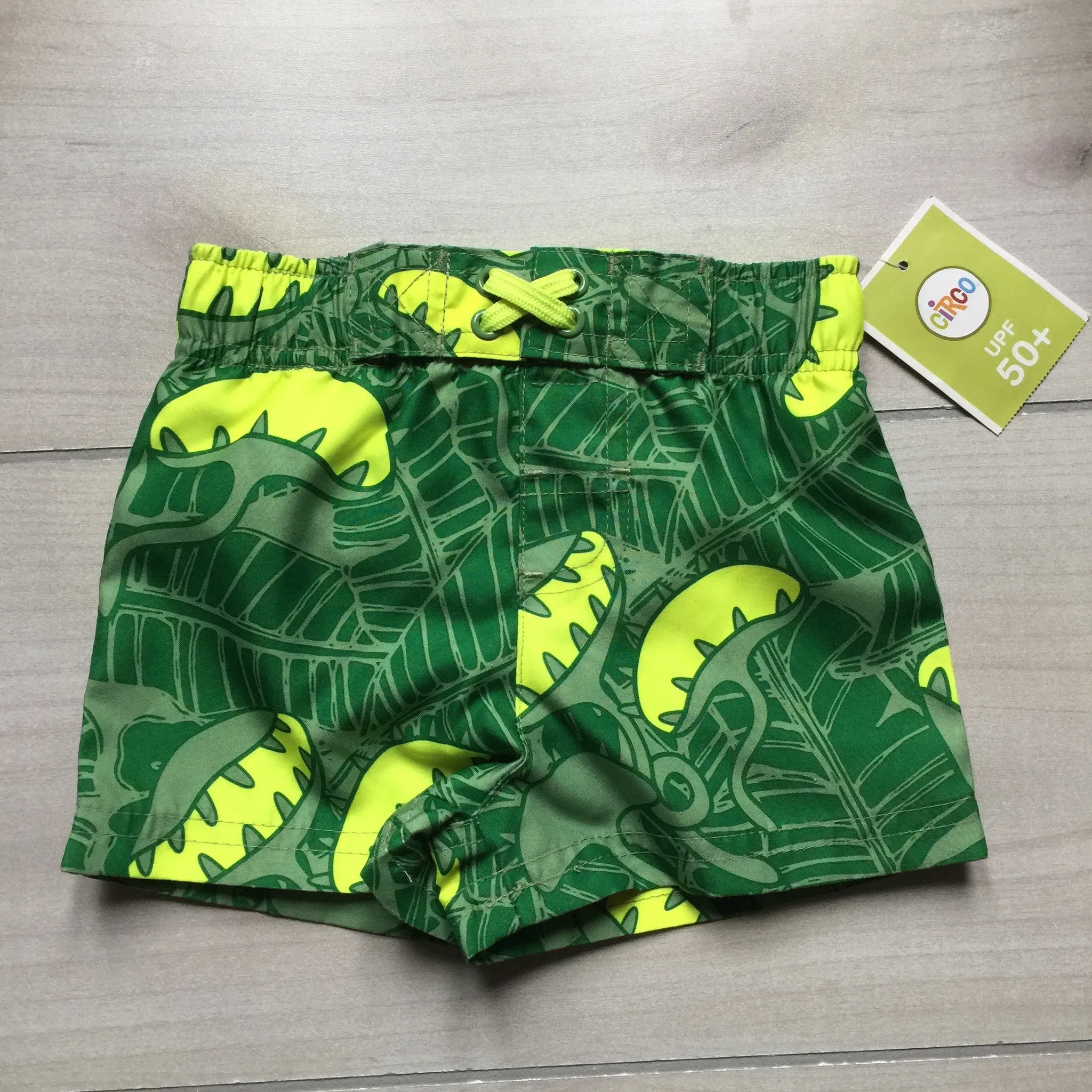 NEW Circo Green Hawaiian Print Swim Trunks