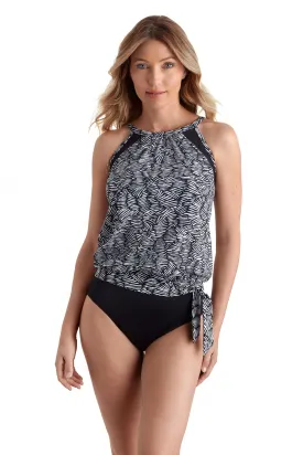 Penbrooke Shifting Shapes High Neck Blouson Tankini
