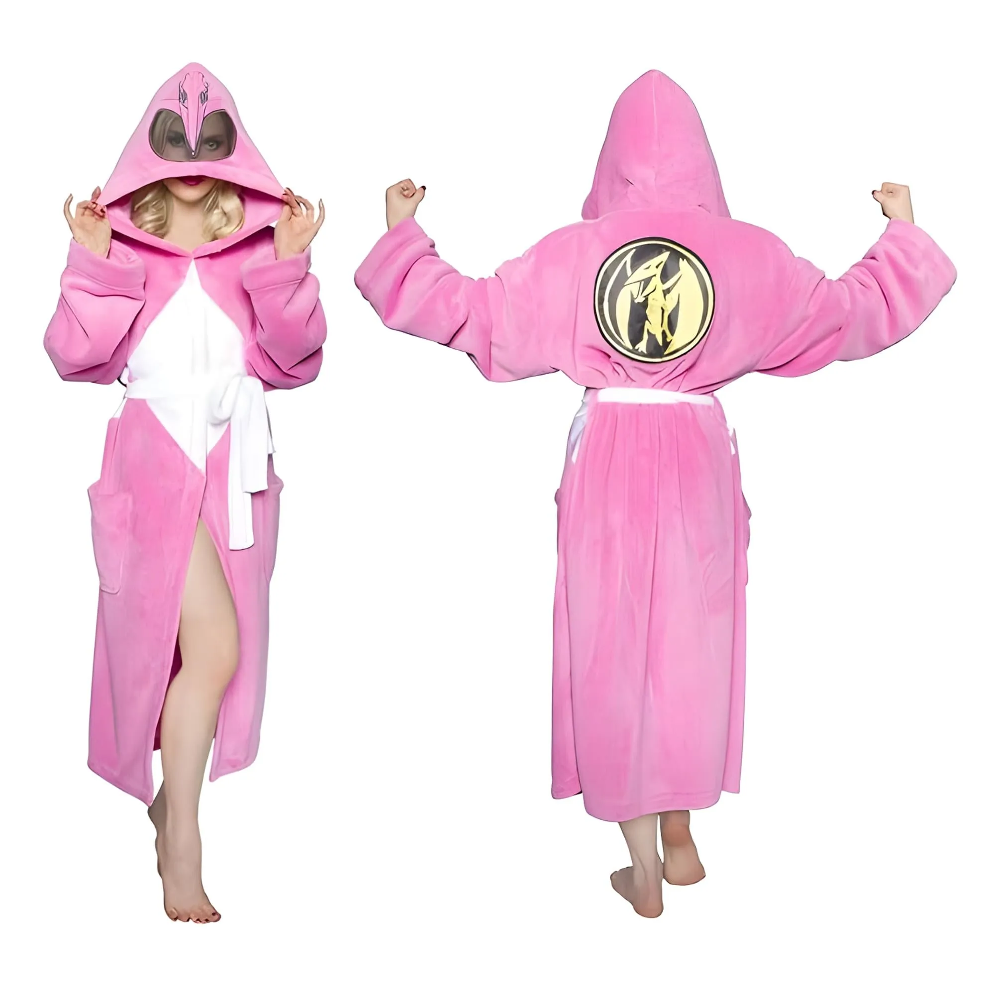 Power Rangers Adult Costume Robe, Pink