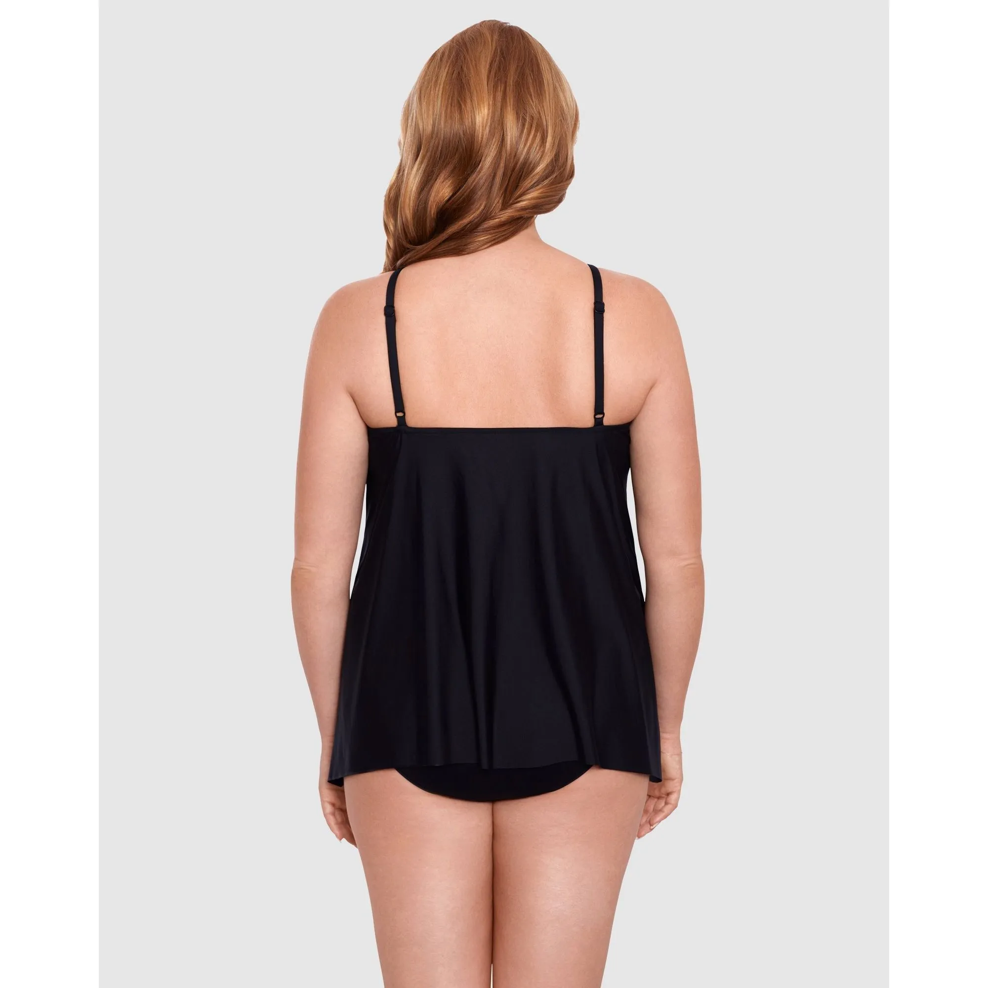 Precioso Peephole Loose Fit Plus Size Tankini Top