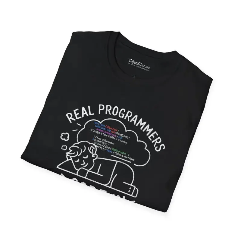 Real Programmers Code Tee with Ribbed Collar