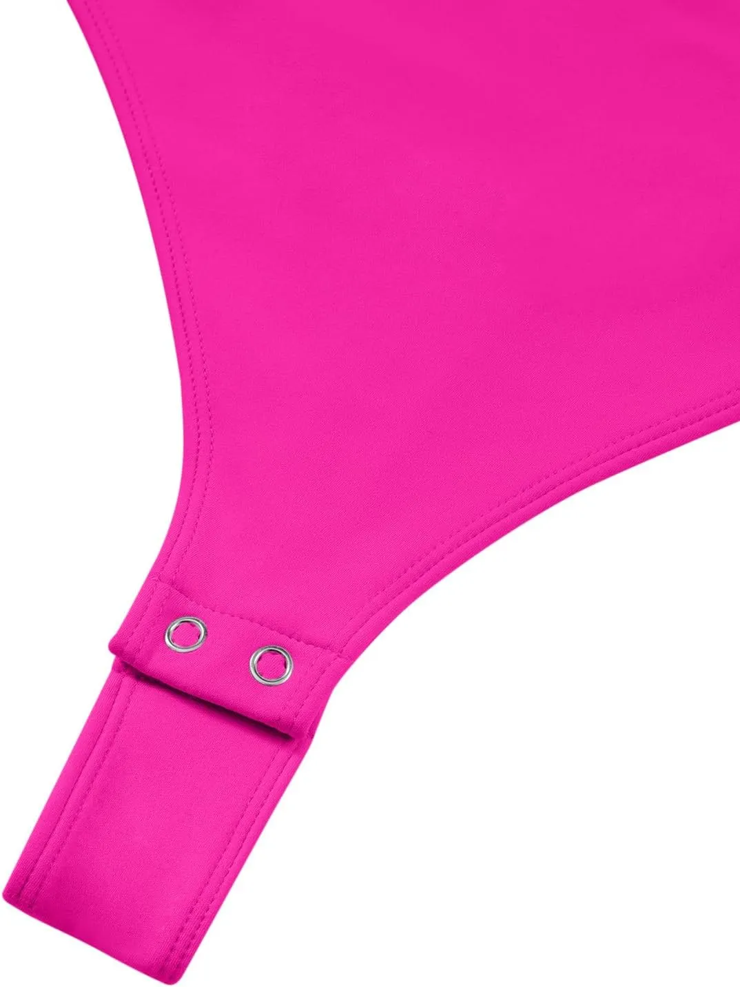 REORIA Women Sexy Off The Shoulder Short Sleeve Backless Basic Double Lined Thong Bodysuit Tops
