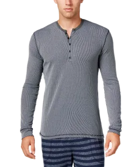 Ribbed Henley Sleep Shirt