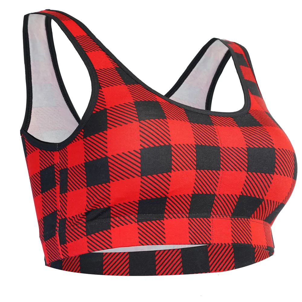 SHEATH Bamboo Plaid Padded Comfort Bralette