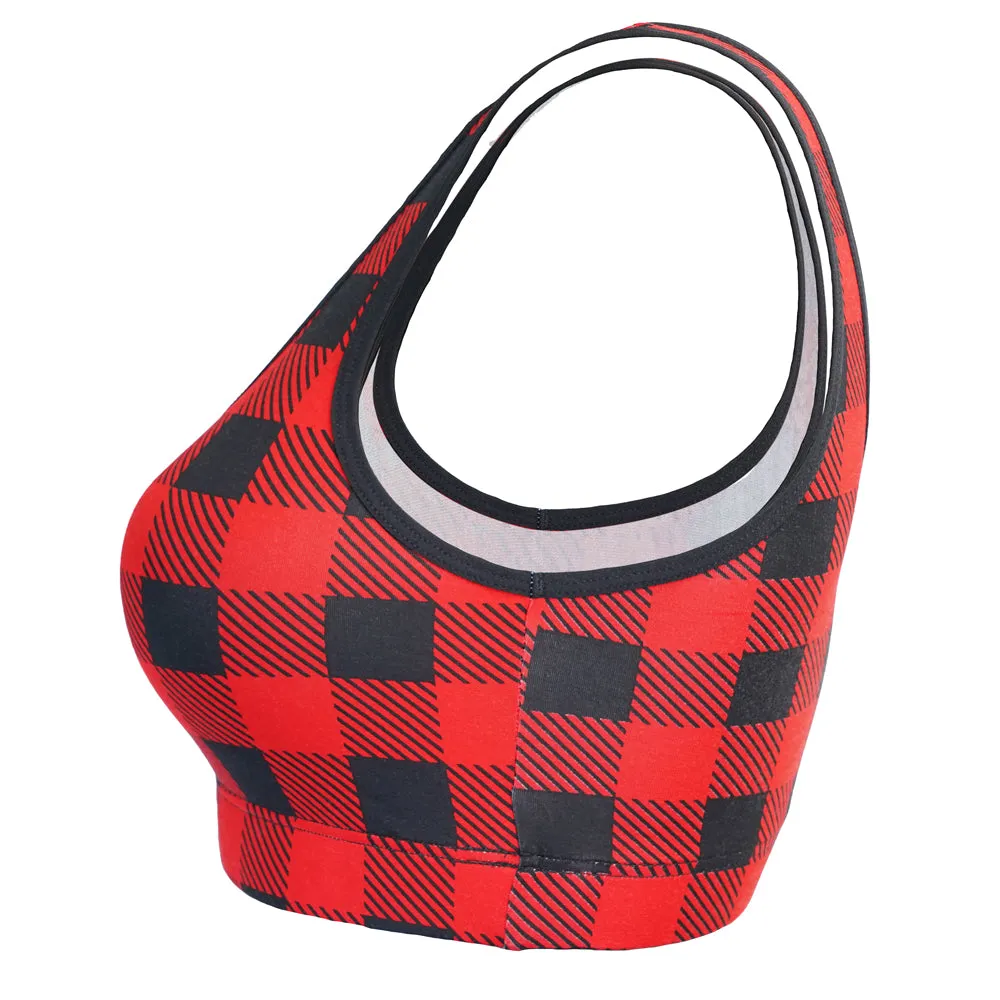 SHEATH Bamboo Plaid Padded Comfort Bralette