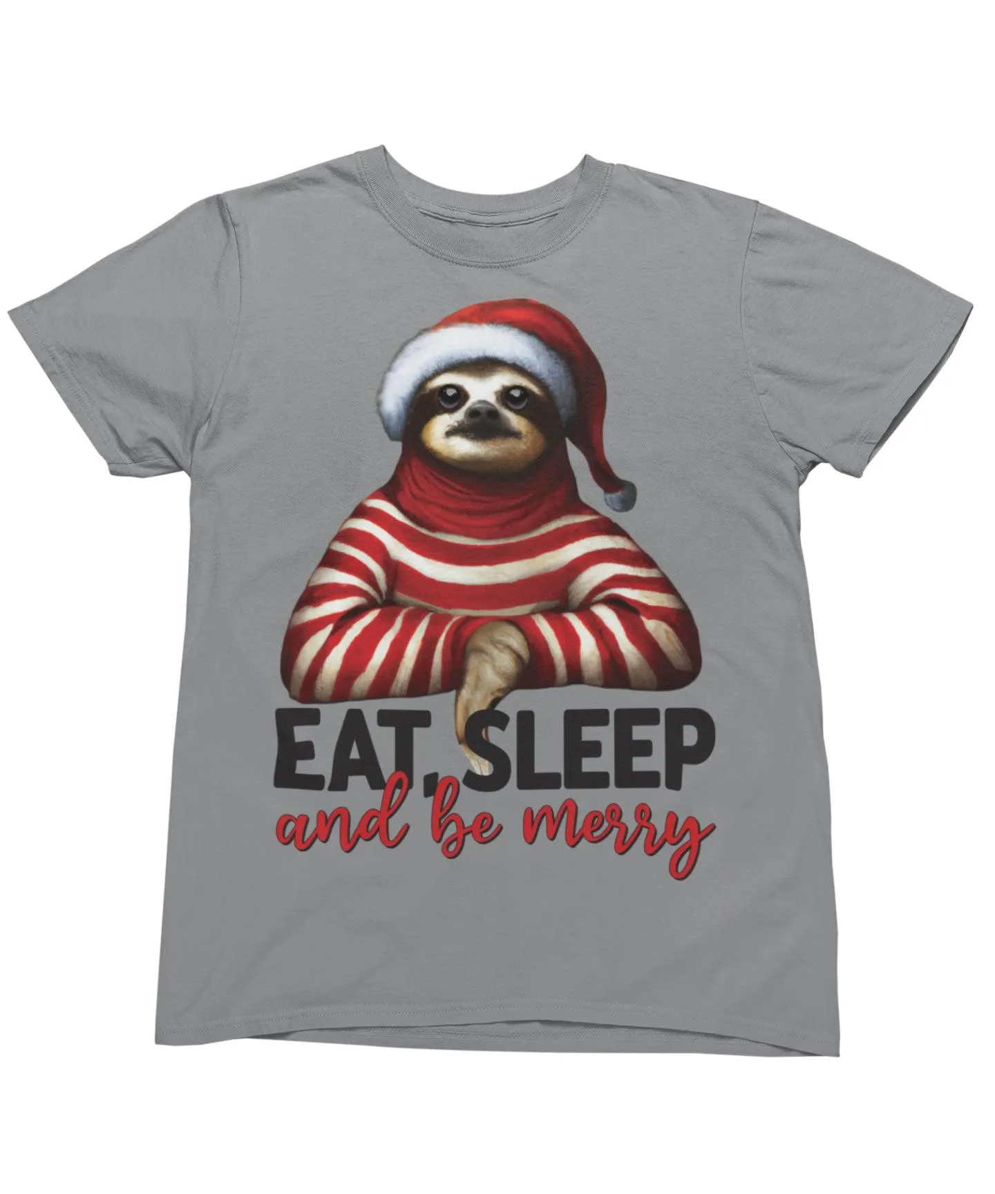 Sloth Eat Sleep And Be Merry Christmas T-Shirt