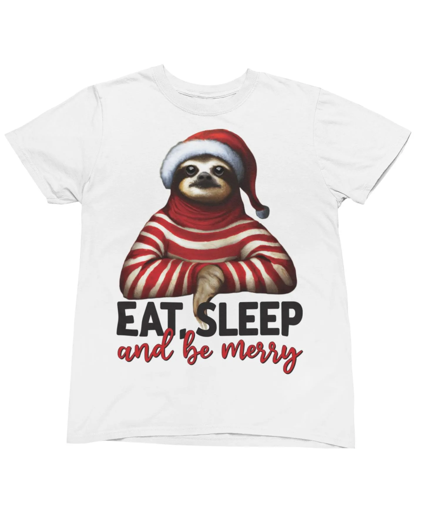 Sloth Eat Sleep And Be Merry Christmas T-Shirt