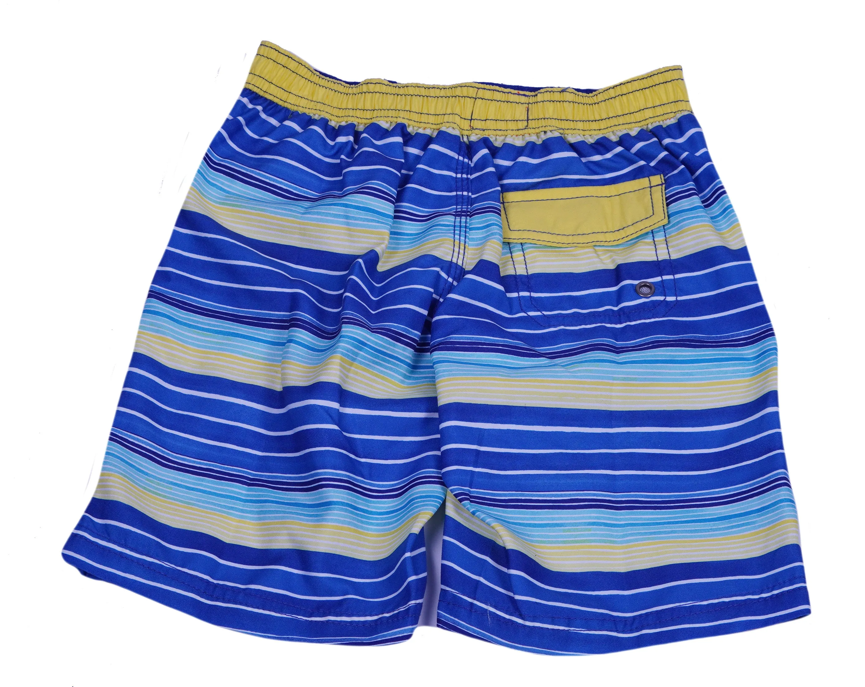 Tommy Bahama Toddler boy's Striped Swim Trunks Blue Yellow Size 4T