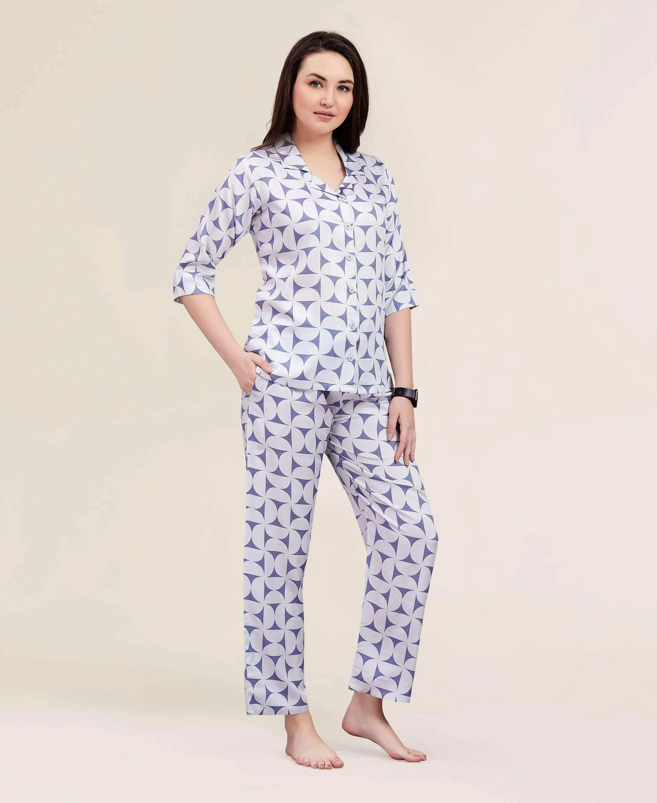Velure Trendy Attractive Print Night Suit