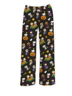 Women's Brief Insanity Snoopy Halloween Black PJ Pants - XXL