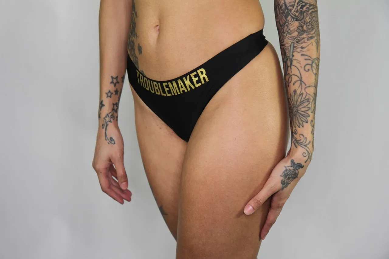 WOMENS SEAMLESS THONG - TROUBLEMAKER